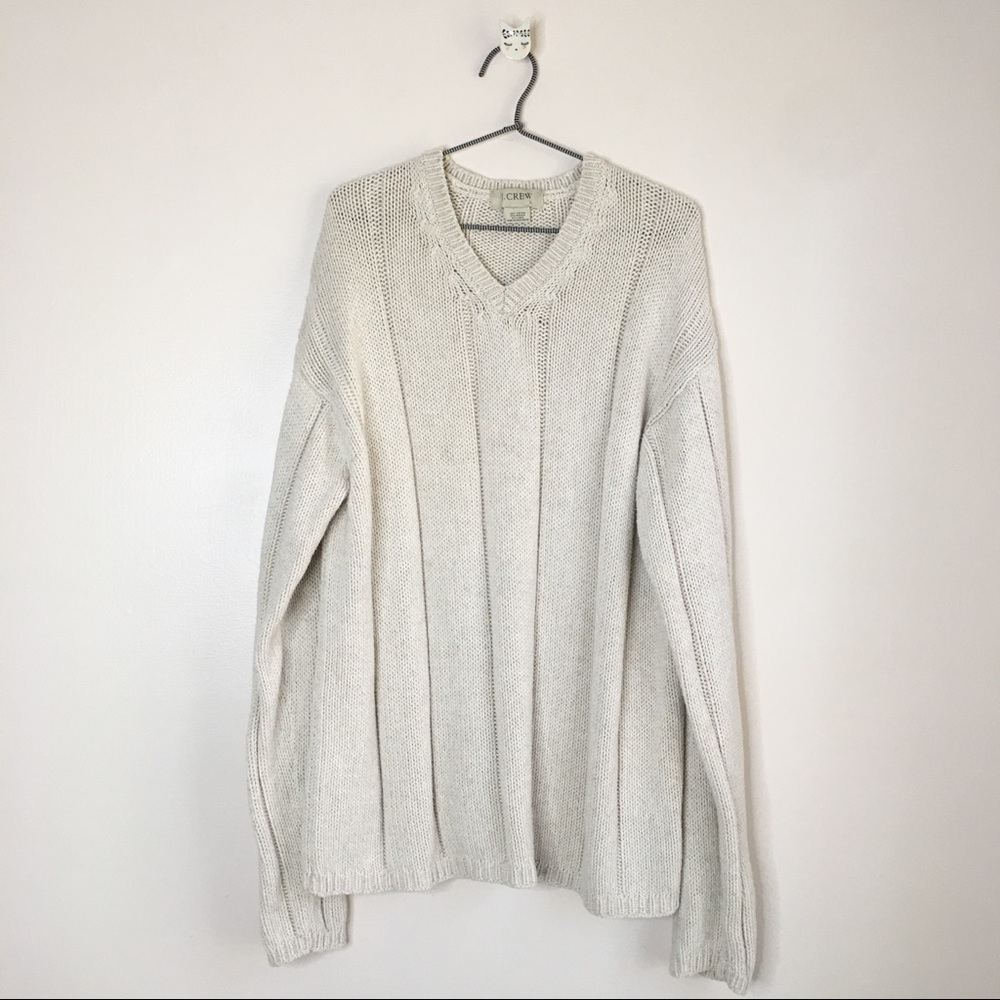 J.Crew Vintage Knit Sweater Cream Size Large